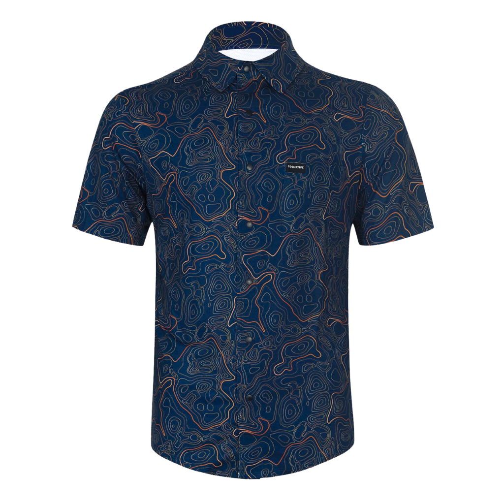 Men's Short Sleeve Catalyst Mountain Bike Button-Down Shirt