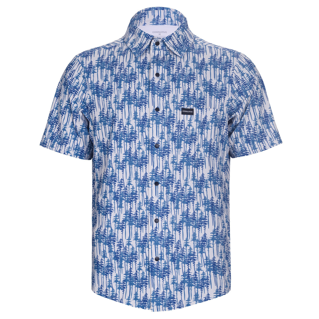 Men's Short Sleeve Catalyst Mountain Bike Button-Down Shirt