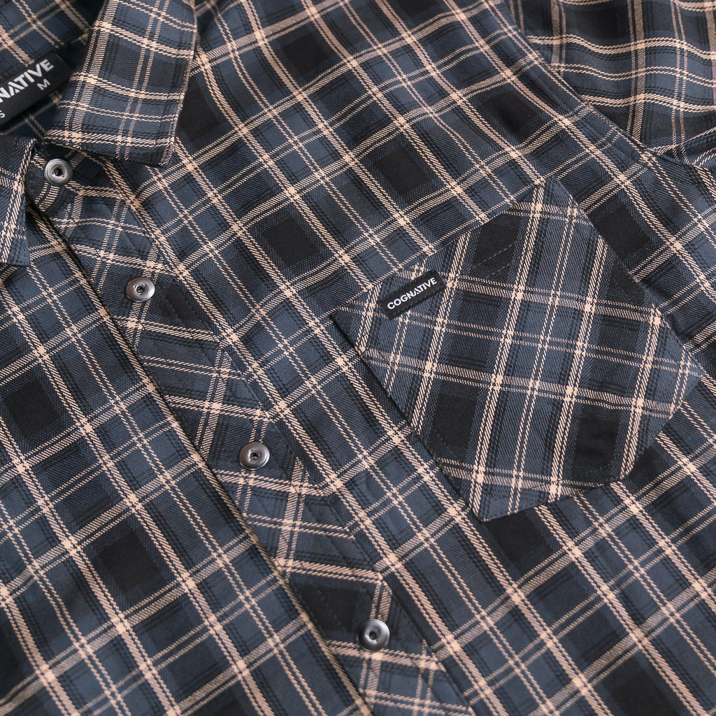 Men's Technical Mountain Bike Flannel - Spruce Blue