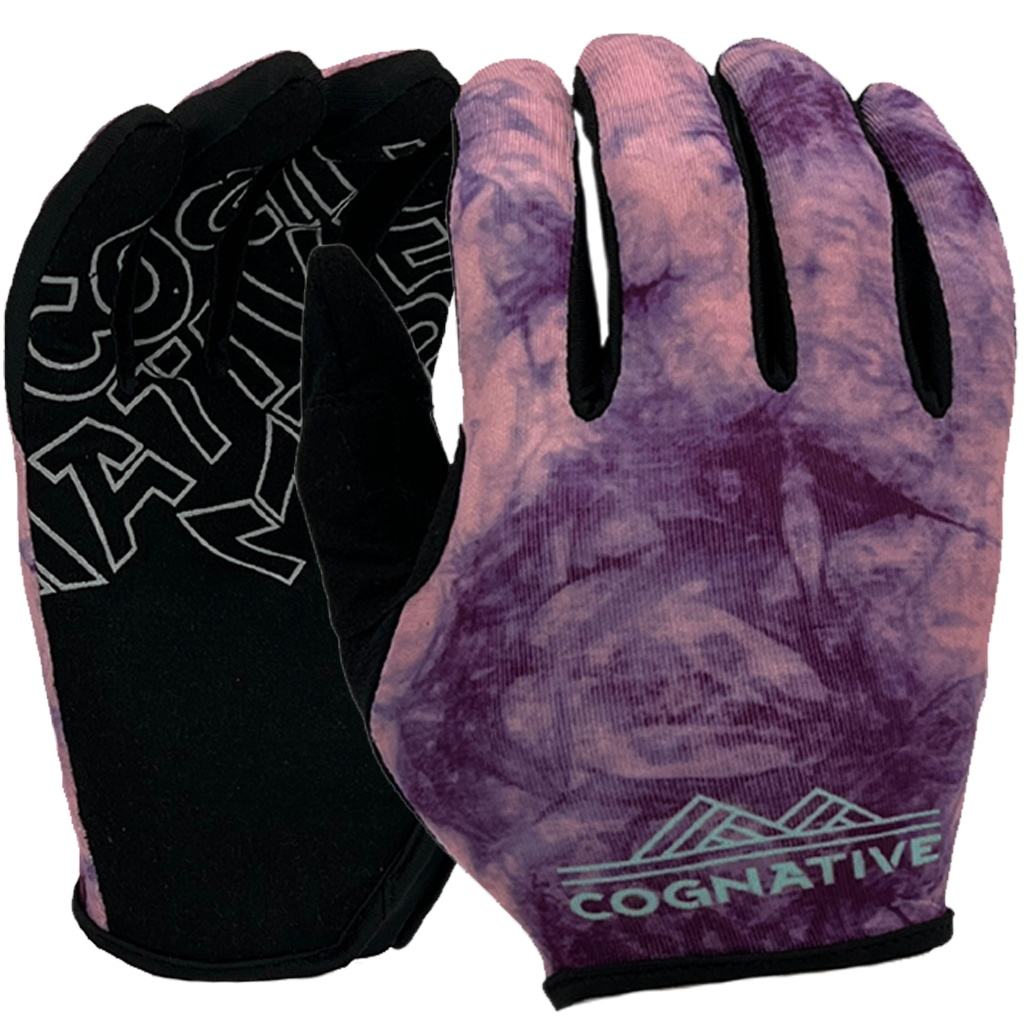 Purple Abstract Mountain Bike Gloves | Durable & Functional
