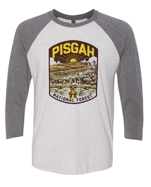 Pisgah Looking Glass - Unisex 3/4 Sleeve Raglan Shirt