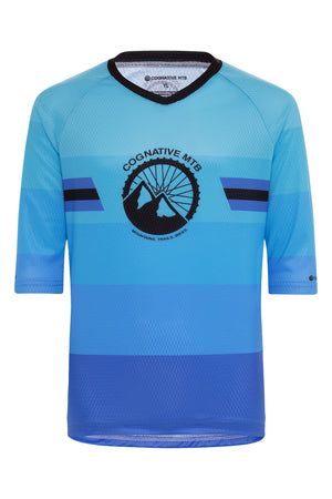 Youth Cognative Standard Issue (Blue/Teal) - 3/4 Sleeve MTB Jersey