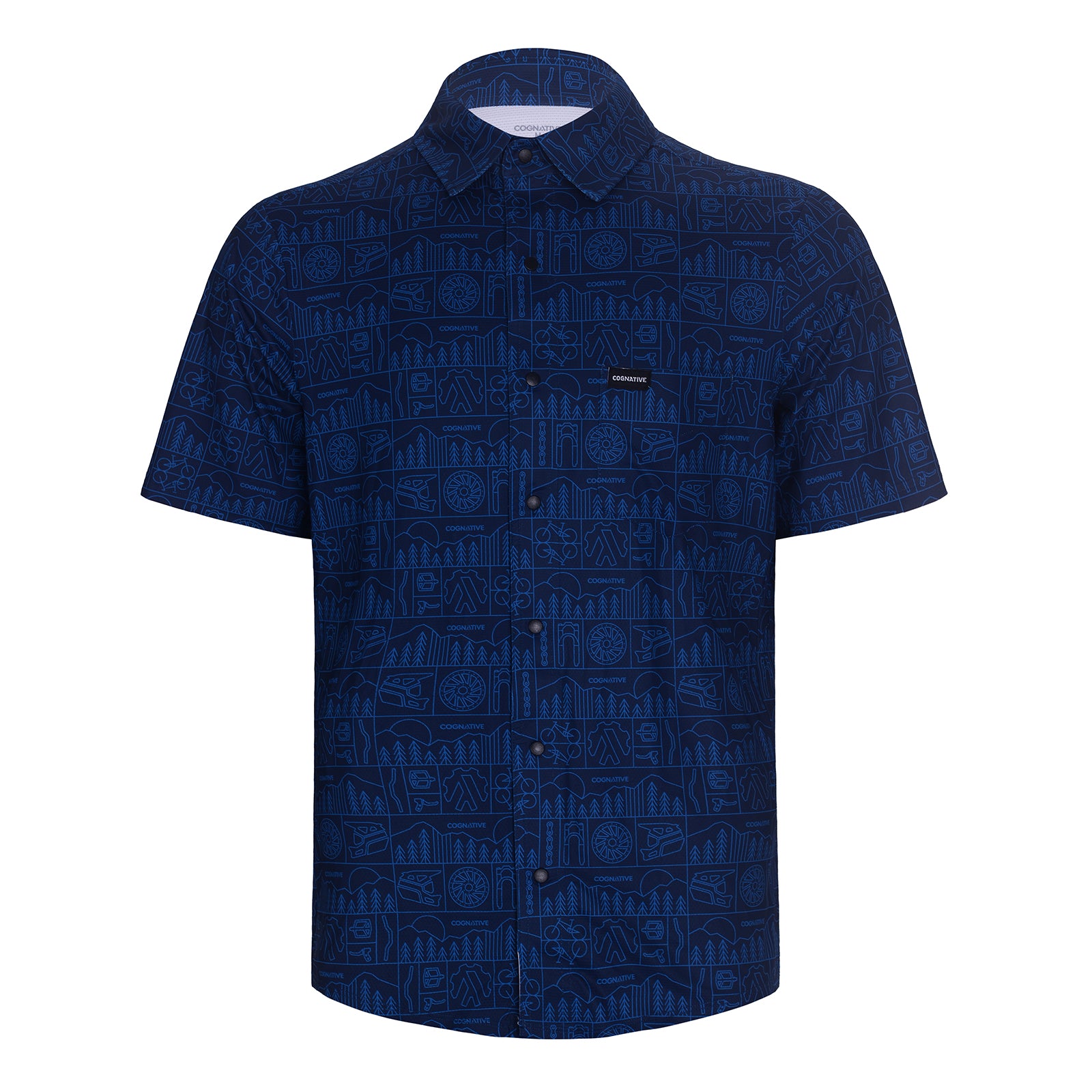 Men's Short Sleeve Catalyst Mountain Bike Button-Down Shirt
