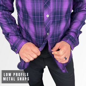 Men's Technical Mountain Bike Flannel - (Purple)
