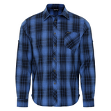 Men's Technical Mountain Bike Flannel - Royal Blue
