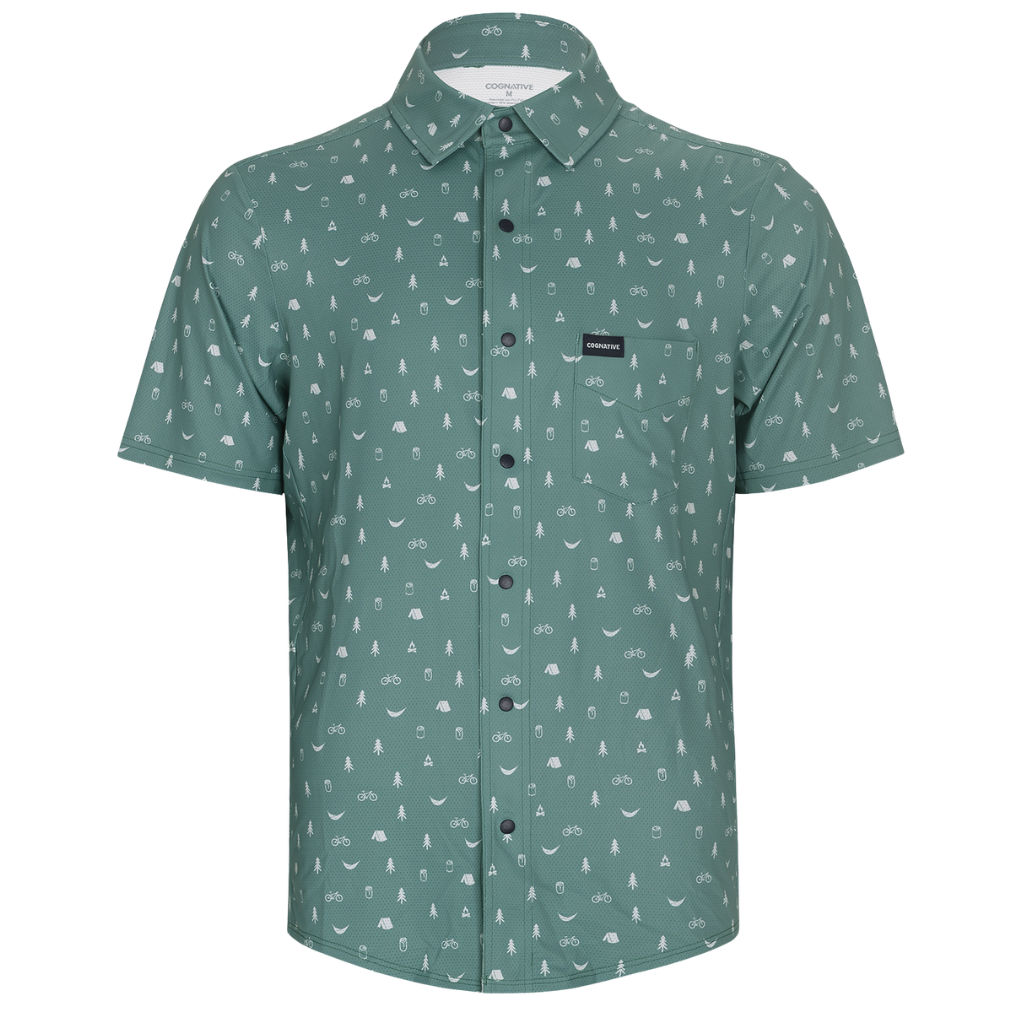 Men's Short Sleeve Catalyst Mountain Bike Button-Down Shirt