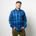 Men's Technical Mountain Bike Flannel - Royal Blue