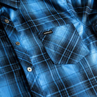 Men's Technical Mountain Bike Flannel - Royal Blue detail