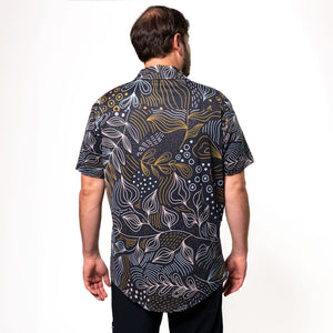 Men's Catalyst Mountain Bike Button-Down Shirt | Black Floral