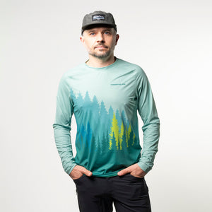 Men's Trees Ion Pro MTB Long Sleeve Jersey (Teal)