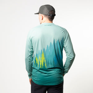 Men's Trees Ion Pro MTB Long Sleeve Jersey (Teal)