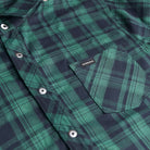 Men's Technical Mountain Bike Flannel - Green/Navy