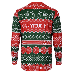 Men's Long Sleeve Ugly Christmas Sweater MTB Jersey
