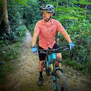 Men's Catalyst Mountain Bike Button-Down Shirt | Dropical Terra-Cotta