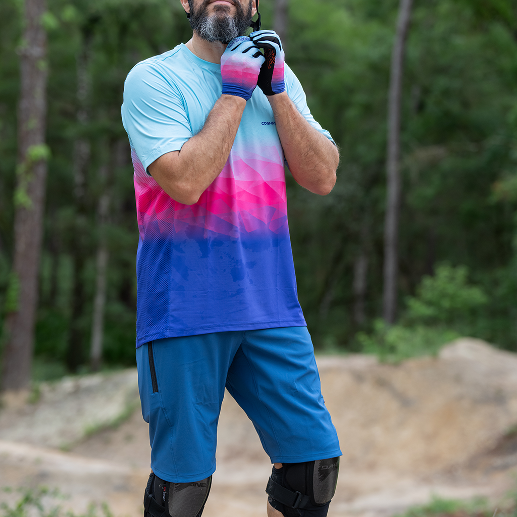 Men's Blue Mountain Bike Shorts  MTB Shorts for Trail Riding