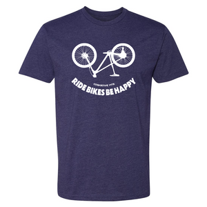 Ride Bikes Be Happy Shirt (Storm)