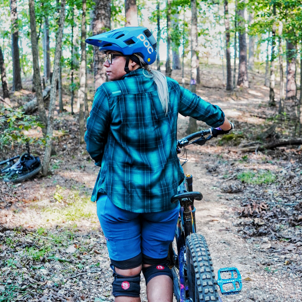 Flannel mountain top bike shirt