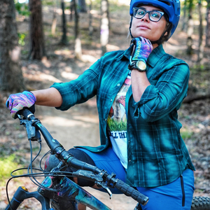 Women's Technical Mountain Bike Flannel - (Deep Teal)