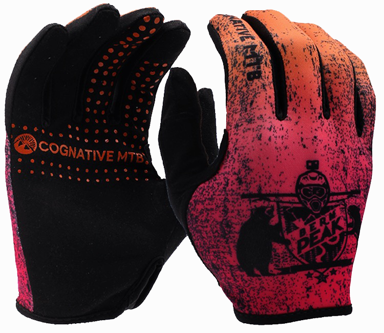 Red mtb gloves sales