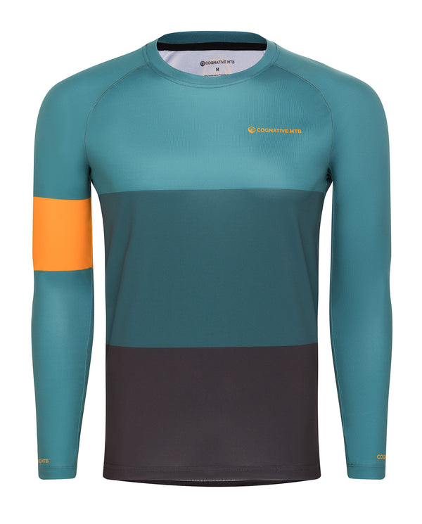 Men's Long Sleeve Crossover Jersey (Emerald)