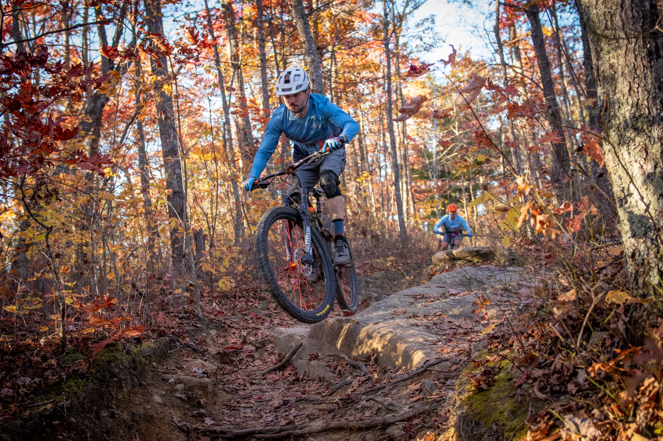 Men's Crossover Mountain Bike Jersey - Clean Look MTB Jersey - Orange Jersey  - Cognative MTB®