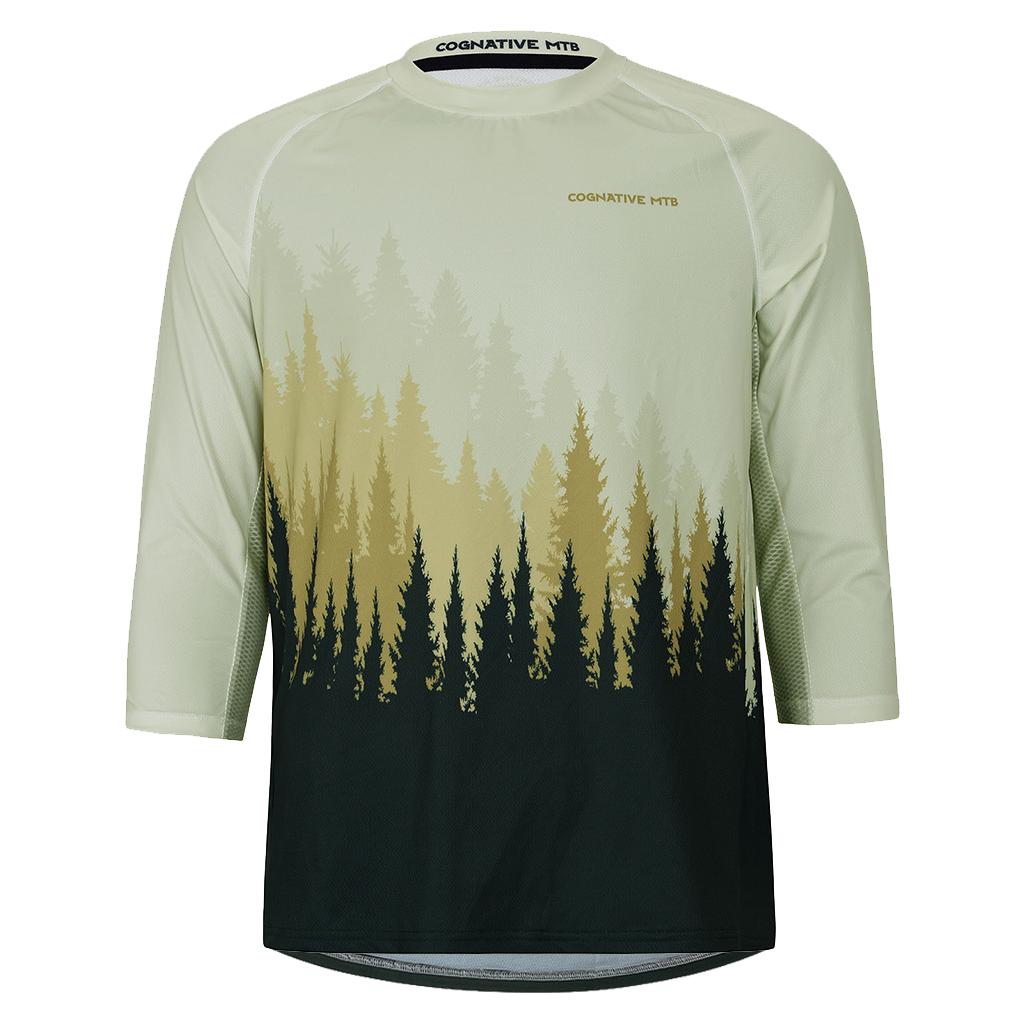 Men s 3 4 Sleeve MTB Jersey Trees Drab Buy Online Now S Men s Trees 3 4 Sleeve Drab