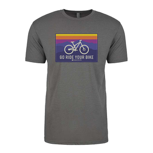 Go Ride Your Bike Men's MTB Shirt (Heather Gunmetal Gray)