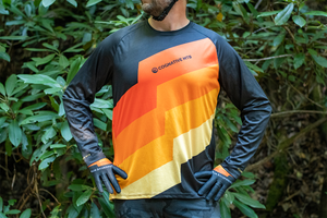 Long Sleeve Black Mountain Bike Jersey - MTB Jersey Long Sleeve