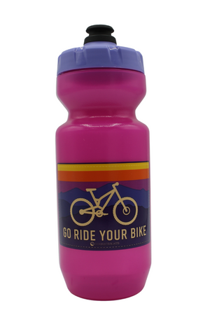 Go Ride Your Bike Purist Mountain Bike Water Bottle 22oz (6 Color Options)