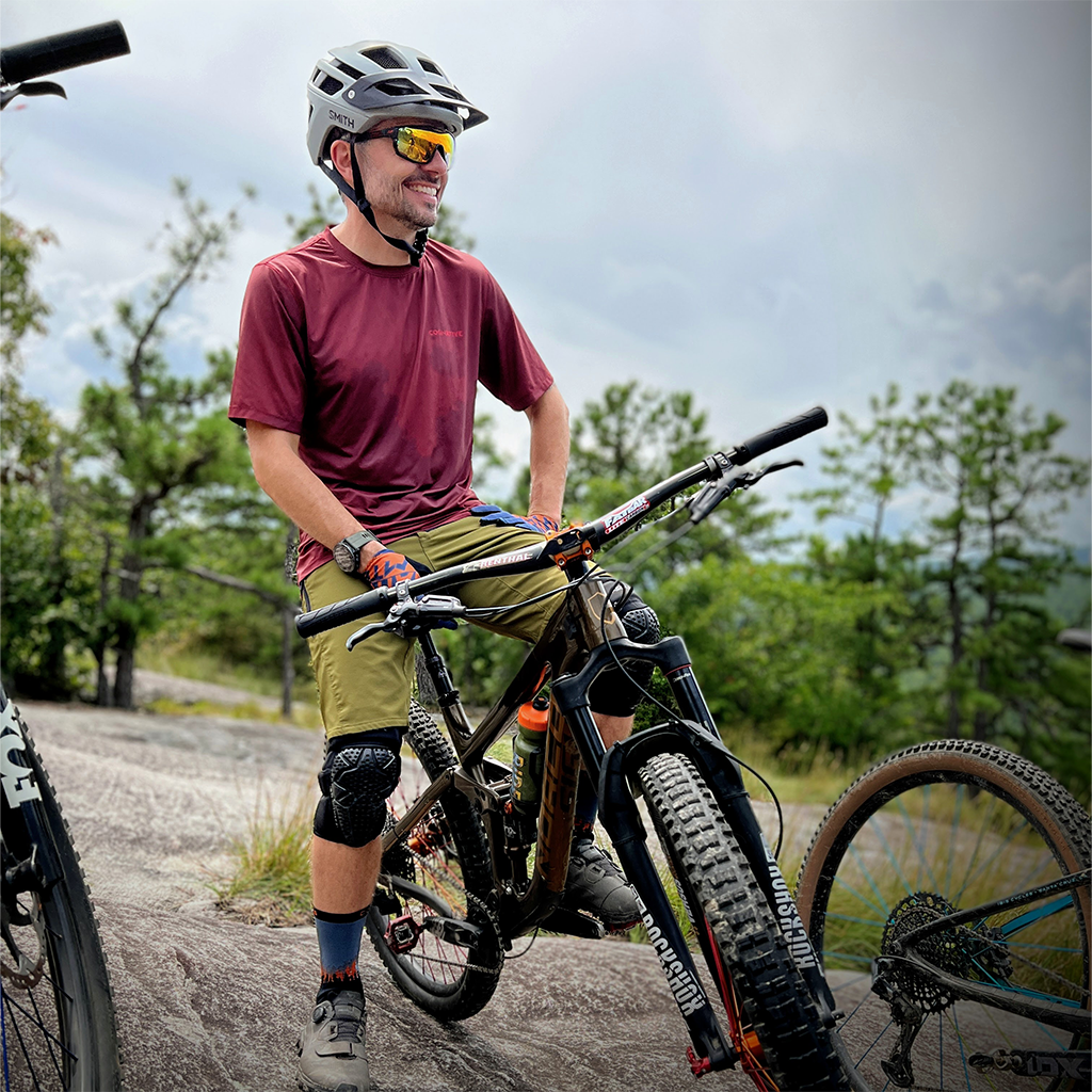 Recycled Mountain Bike Jersey Vented MTB Jersey Men s Summer Jersey Red Cognative MTB