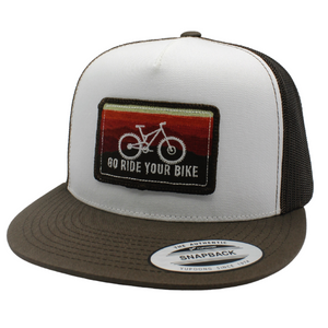 Go Ride Your Bike Horizon - Flat Bill Trucker (White/Earth)